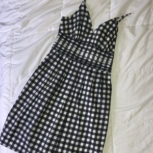 Banana Republic Balck and White Gingham Dress